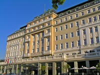 The facade of the hotel Carlton in Bratislava.